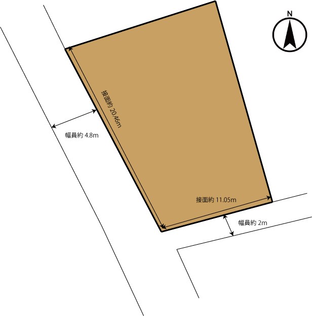 松山市藤原1丁目　土地 間取り図