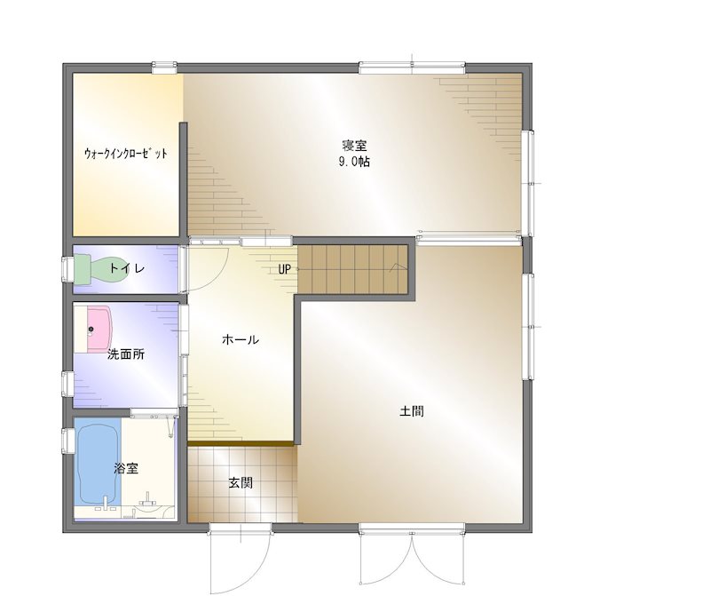 湊町　中古住宅 間取り図