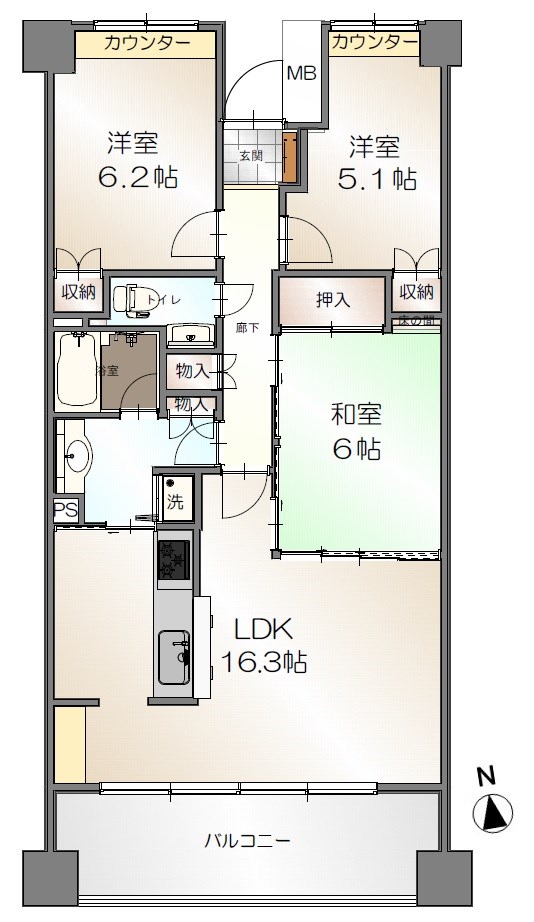 グランディア千舟 間取り図