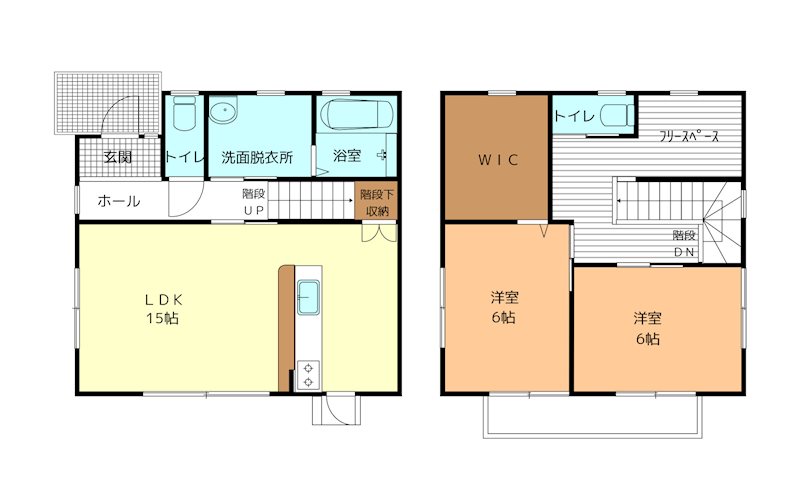 横田町　中古住宅 間取り図