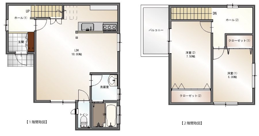 松山市越智２丁目　戸建（新築） 間取り図
