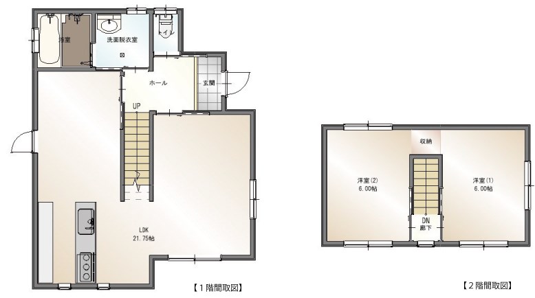 松山市土居町　戸建 間取り図
