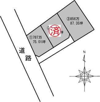 新居浜市垣生分譲地① 間取り図