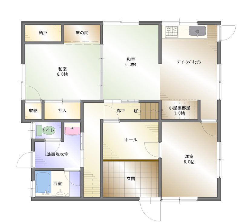 神宮　中古住宅 間取り図