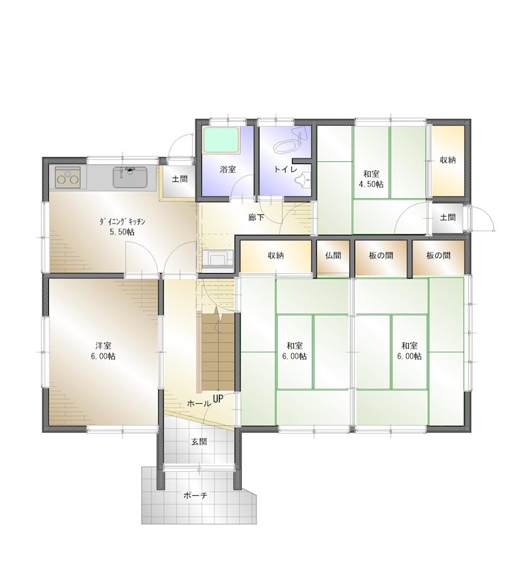 西条市三芳　中古住宅 間取り図