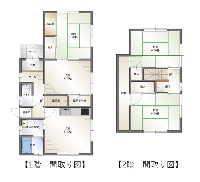新居浜市田の上 間取り図