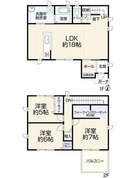 新居浜市中村 間取り図
