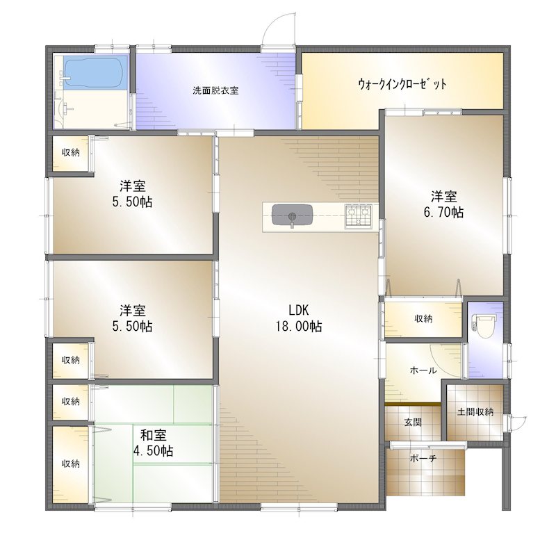 西条市下島山甲 間取り図