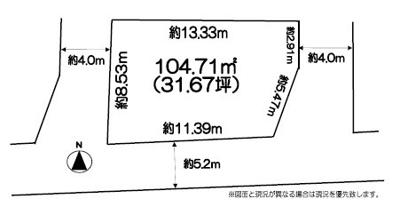 松山市和泉南4丁目　土地 間取り図