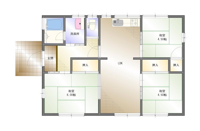新居浜市萩生 間取り図