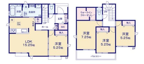新居浜市土橋建売B 間取り図