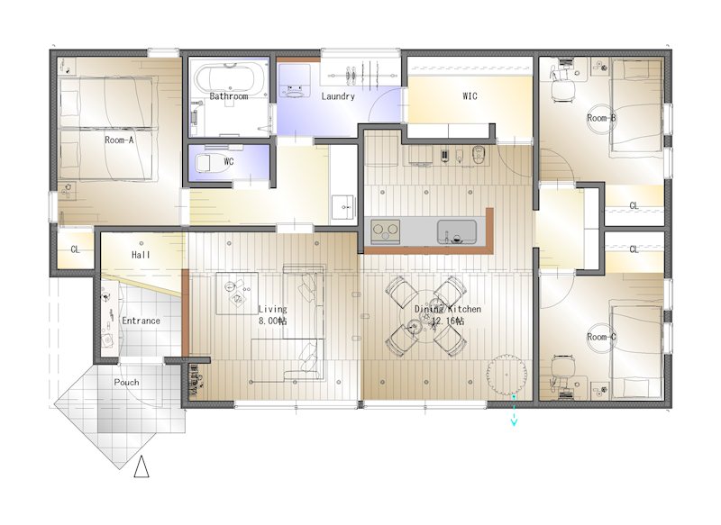 新居浜市垣生 間取り図
