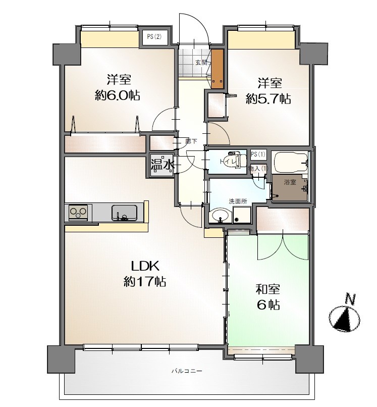 ロージュ道後 間取り図