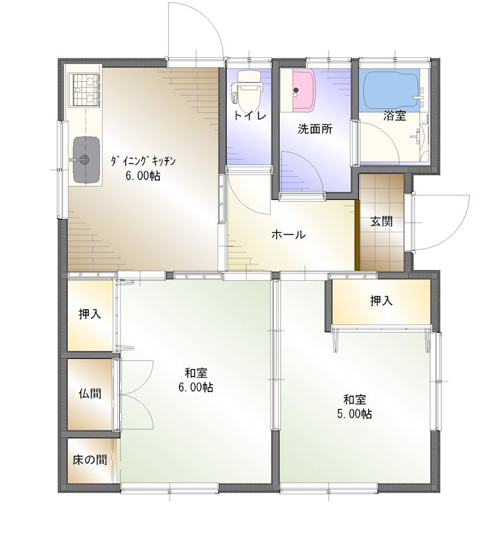 中曽根町収益物件 間取り図