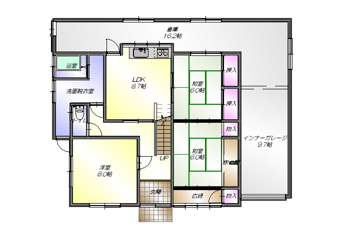 大三島町明日　中古住宅 間取り図