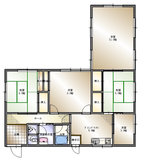 新居浜市船木 間取り図