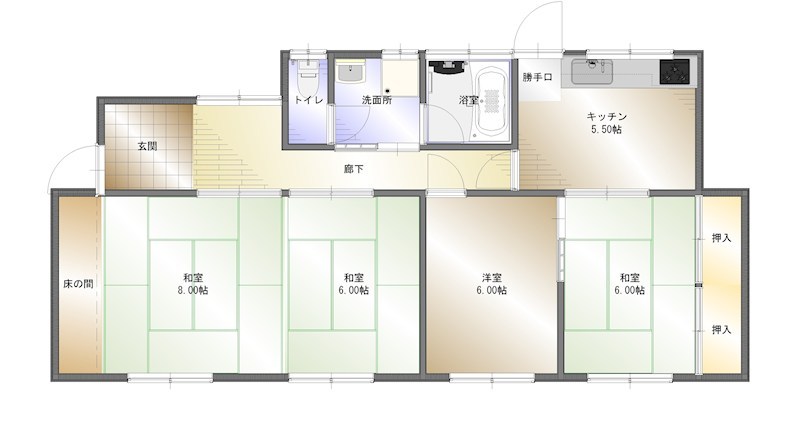 妻鳥町　中古 間取り図