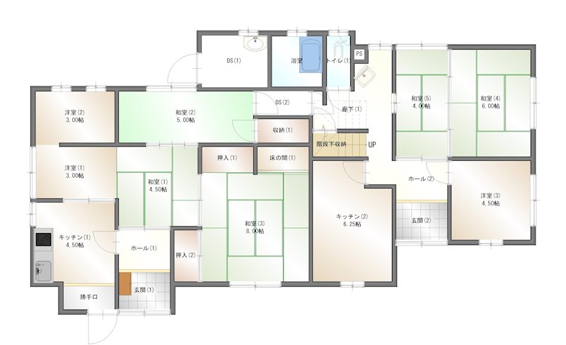 上分町　中古 間取り図