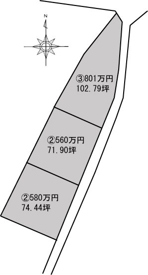 新居浜市北内町分譲地① 間取り図