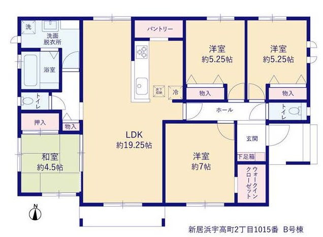 宇高町建売B 間取り図
