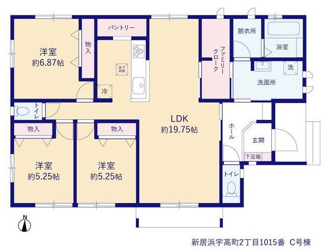 宇高町建売C 間取り図