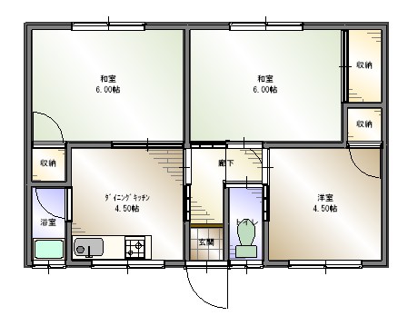金生町山田井　マンション 間取り図