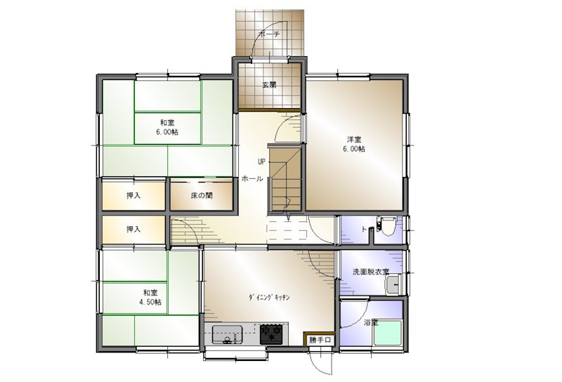 西条市実報寺　中古住宅 間取り図