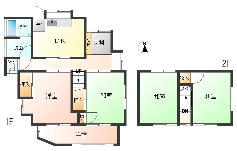 伊予郡松前町浜　戸建 間取り図