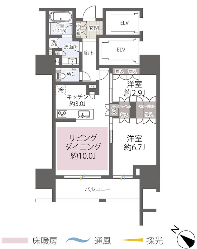 クレヴィア東京八丁堀 新川ザ・レジデンス 間取図・土地図