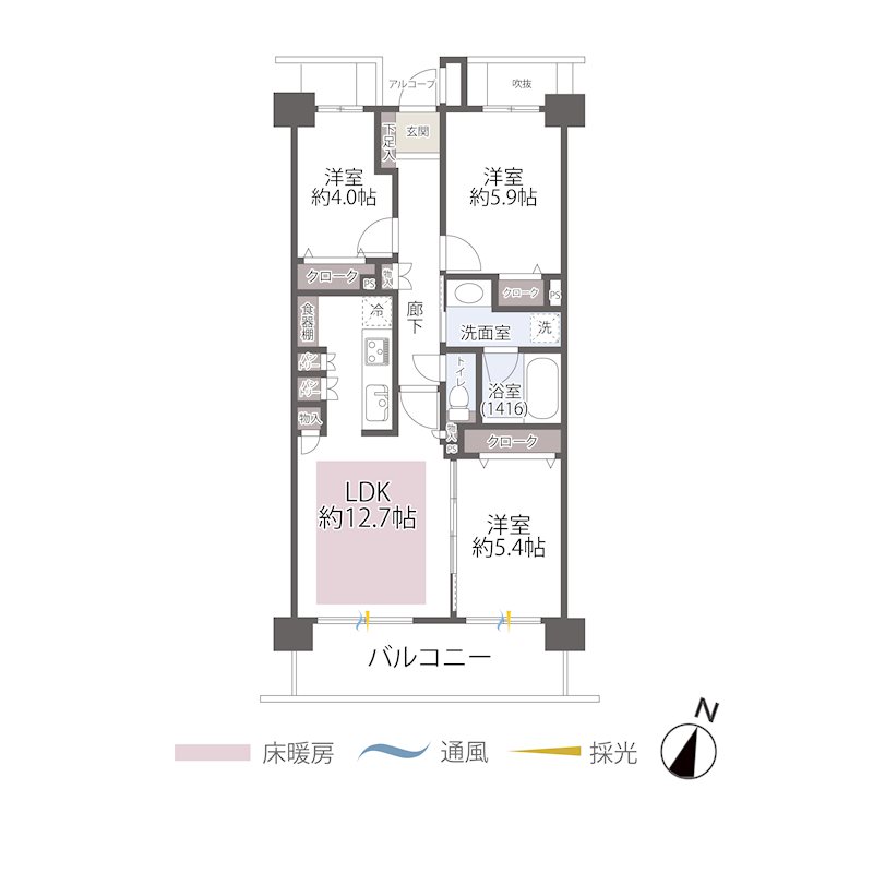センティール浦和 間取図・土地図