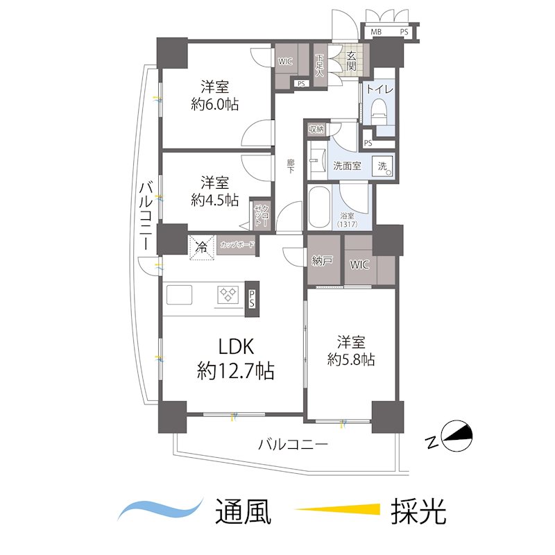 ライオンズタワー赤羽 間取図・土地図