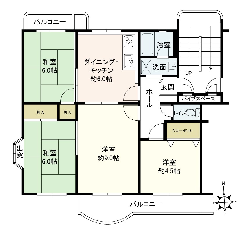 名谷19団地79号棟 間取図・土地図
