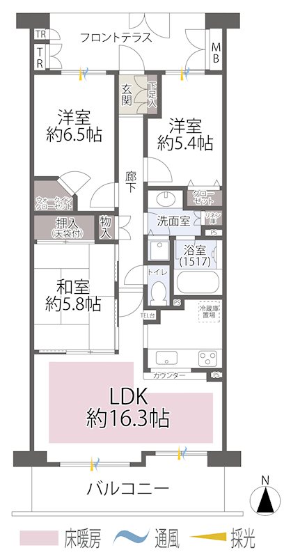 パークコリーナ上大岡ブルックコート 間取図・土地図