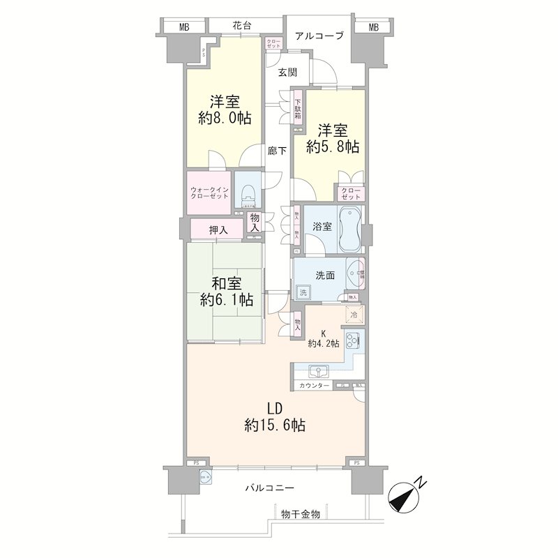グランドメゾン東戸塚２番館 間取図・土地図