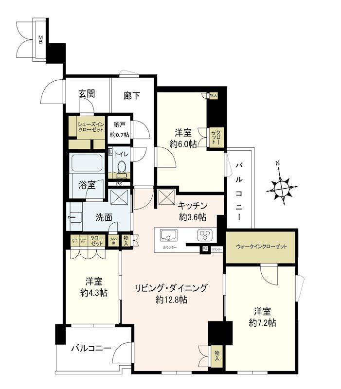 シャリエ京都円町 間取図・土地図