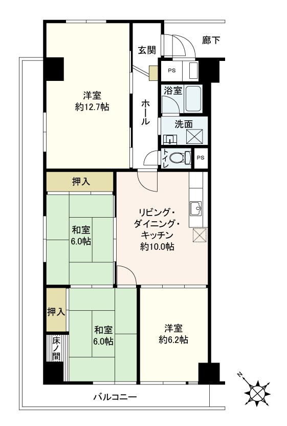 シャルマンコーポ明石 間取図・土地図