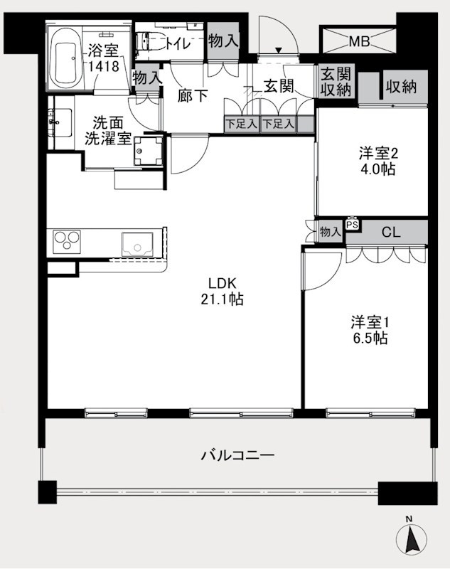 ジオタワー南堀江 間取図・土地図