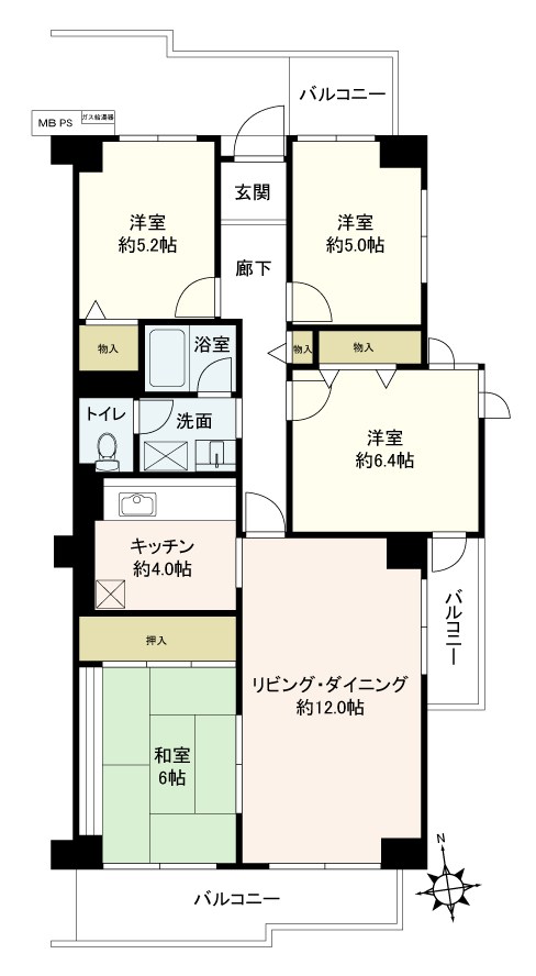 ユニハイム池田緑ヶ丘 間取図・土地図
