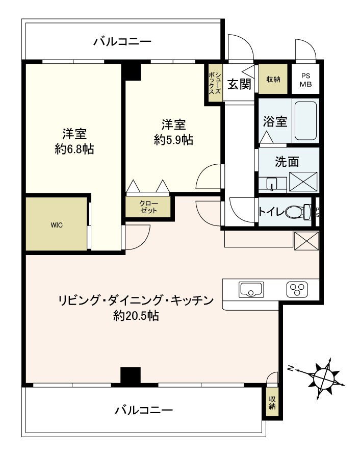 ファミール芦屋 間取図・土地図