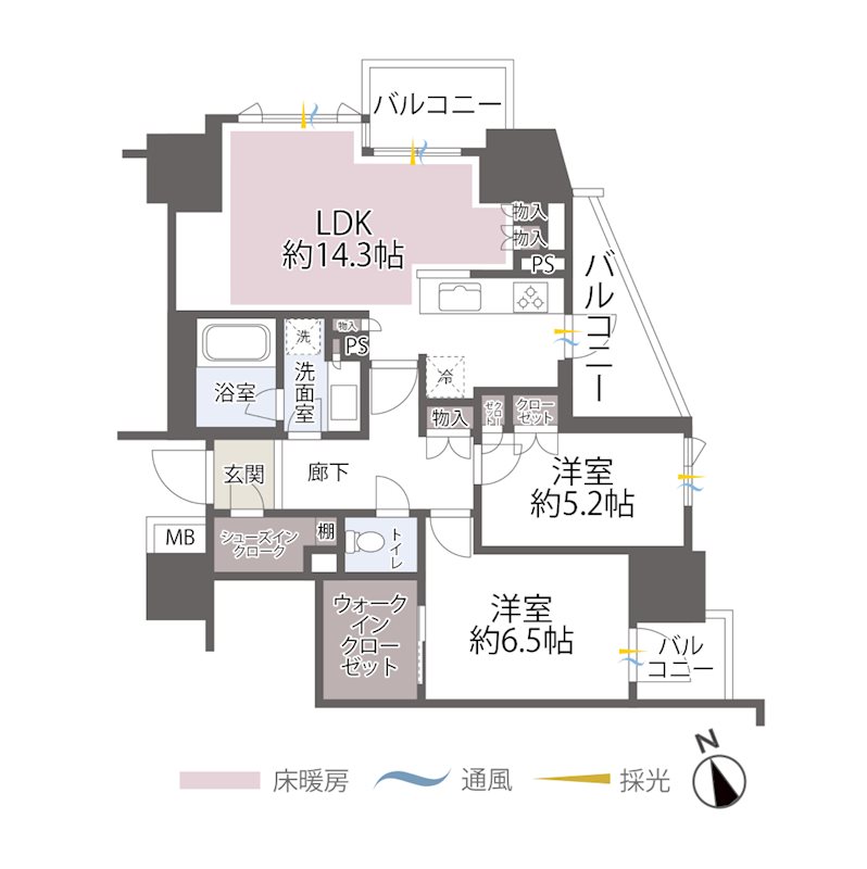 プレミスト麹町 間取図・土地図