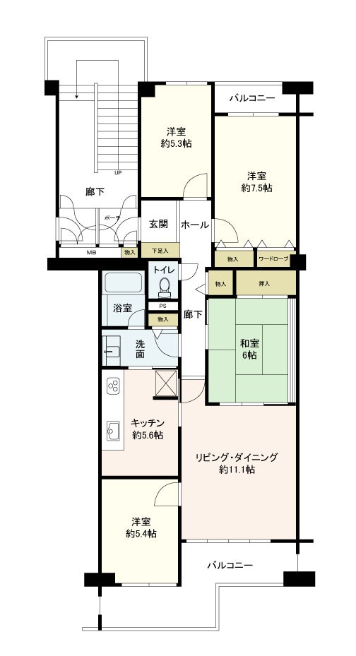 メゾン千里山D棟 間取図・土地図