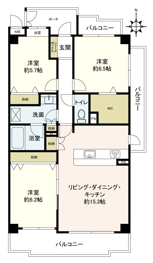 ヴィルヌーブ緑地公園 間取図・土地図