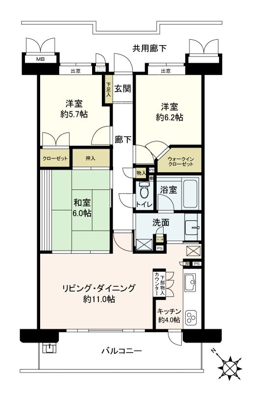 シャリエ高石 間取図・土地図