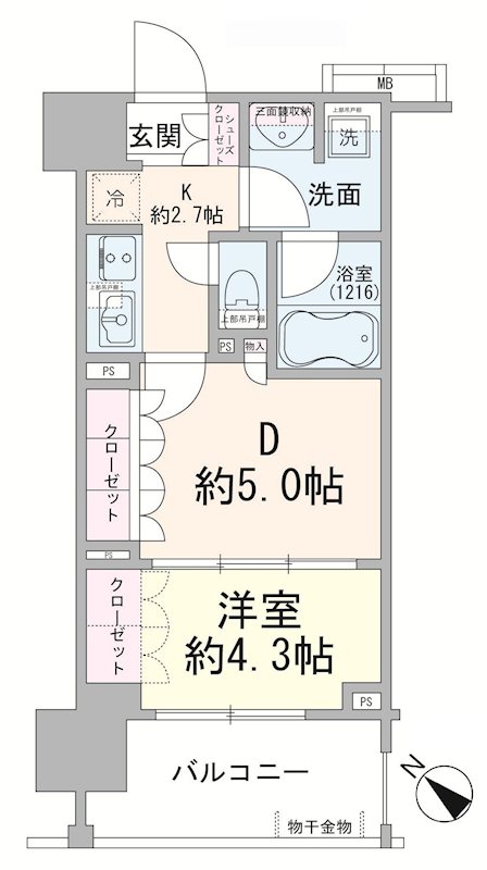 リビオレゾン勝どきnex 間取図・土地図