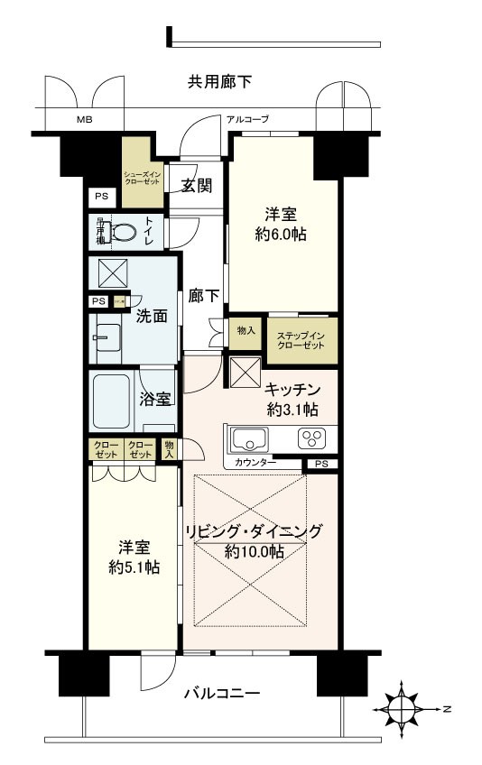 ローレルコート大阪城公園 間取図・土地図