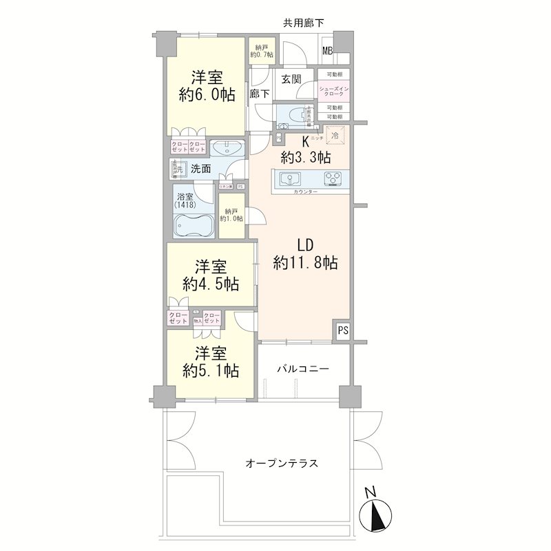 プラウド椎名町ガーデンテラス 間取図・土地図