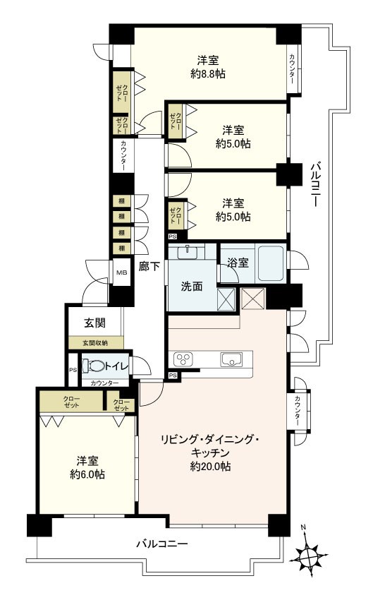 パーク・ハイム宝ヶ池銀杏館 間取図・土地図