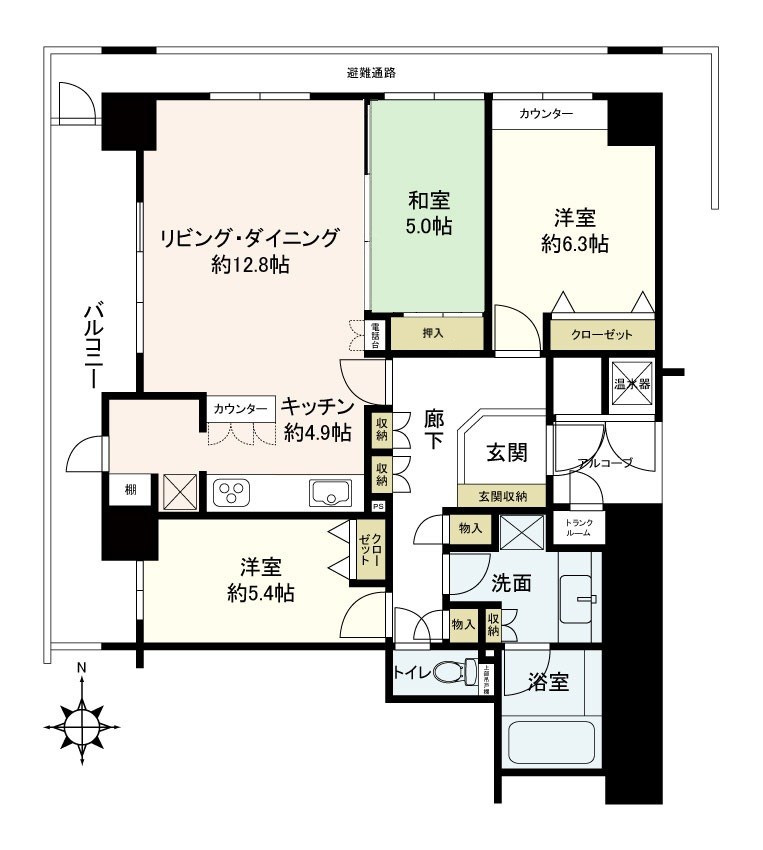 ライオンズマンション大阪スカイタワー 間取図・土地図