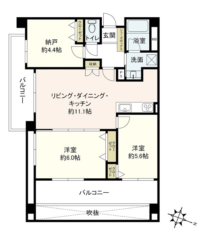 甲南ドルチェ六甲 間取図・土地図