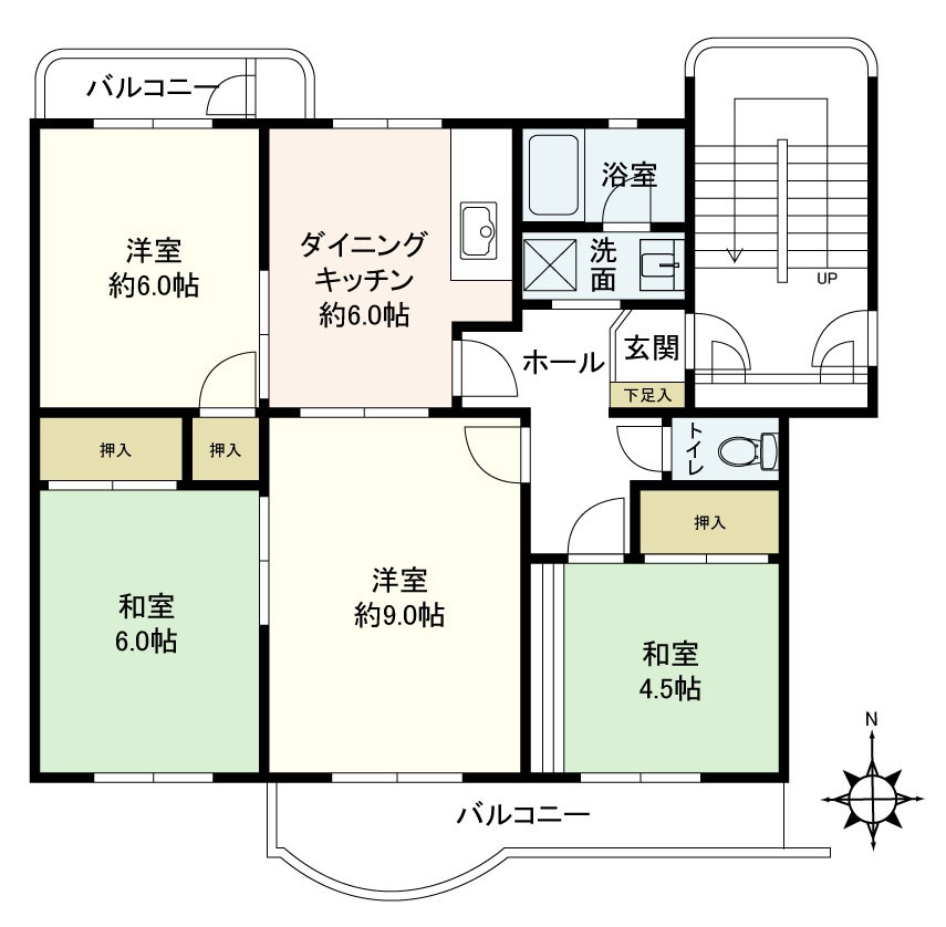 名谷一四団地五三号棟 間取図・土地図